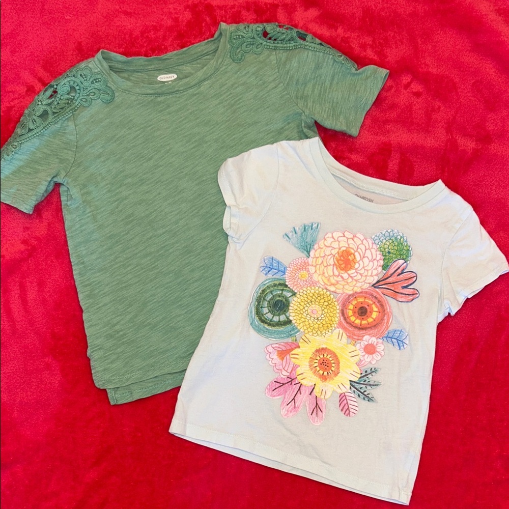 Pair of Girls’ Tees: Old Navy & OshKosh Originals